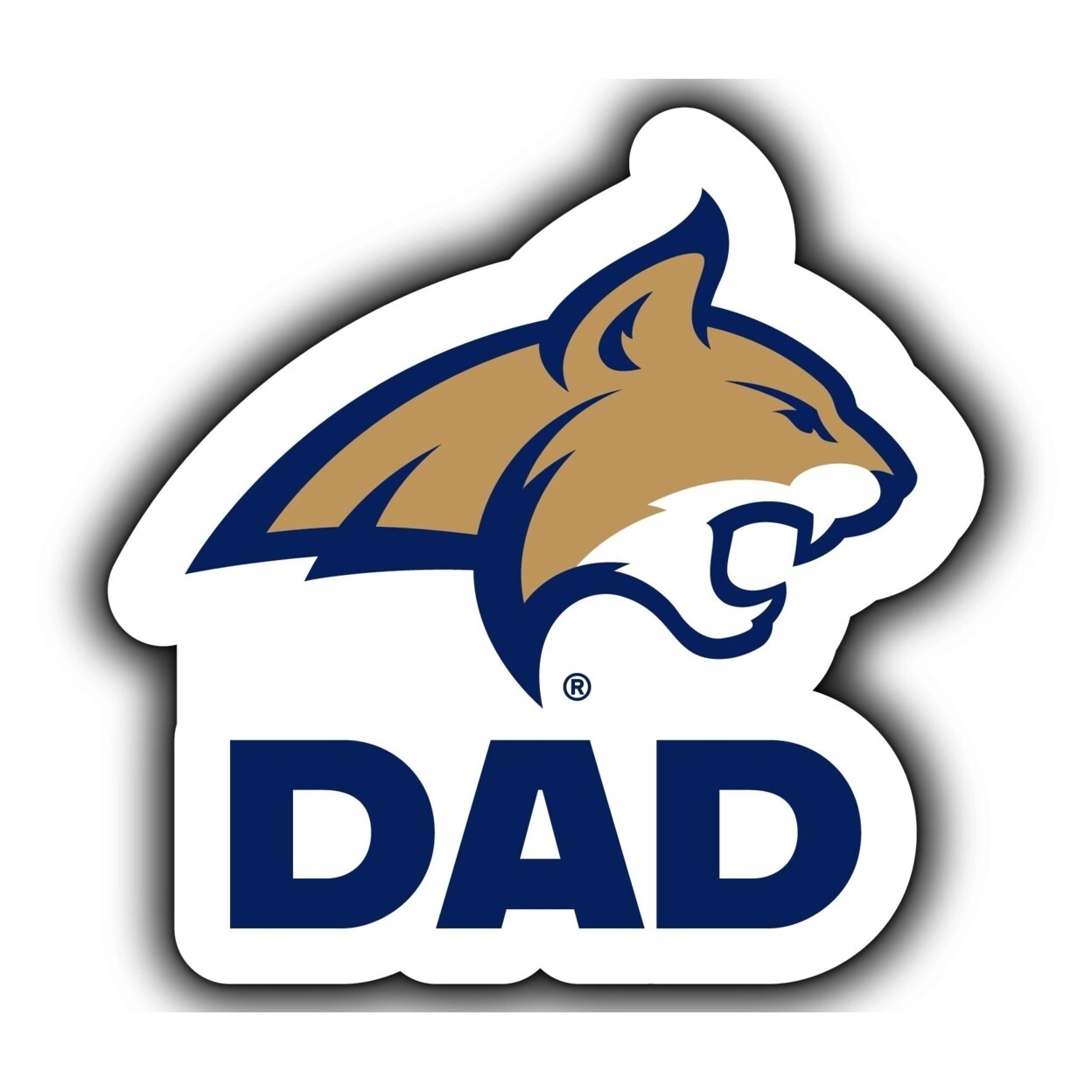 R and R Imports Montana State Bobcats 4-Inch Proud Dad Die Cut Decal