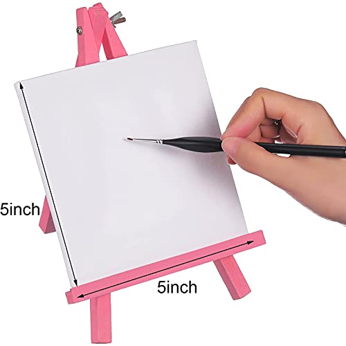 12 Pieces Assorted Size Mini Art Canvas Stretched for Craft Painting Drawing (3 Inches, 4 Inch, 5 Inch, 6 Inch)