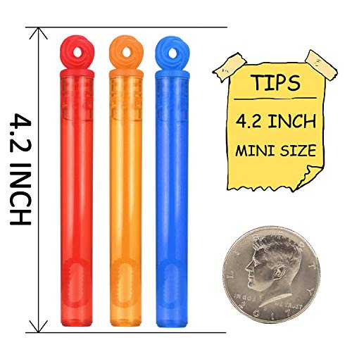 32 Pieces 8 Colors Mini Bubble Wands Assortment Party Favors Toys for Kids Child, Christmas Celebration,Thanksgiving New Year, Themed Birthday,Wedding, Bath Time,Summer Outdoor Gifts for Girls Boys