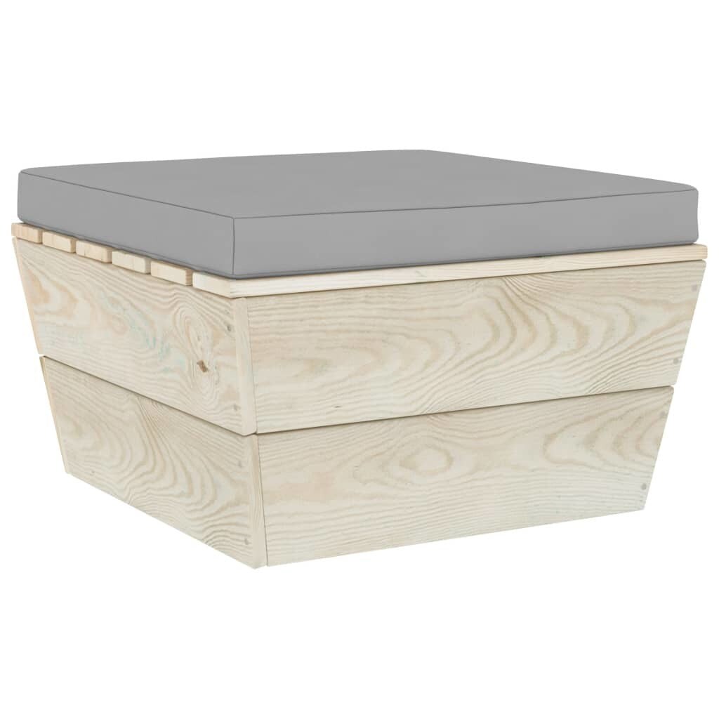 Pallet Ottoman Cushion Gray Fabric