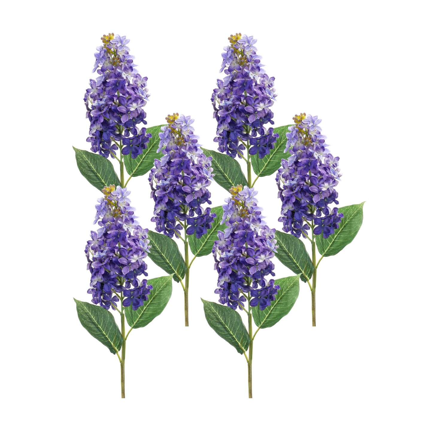 Melrose Set of 6 Lilac Floral Artificial Stems 19&#x22;