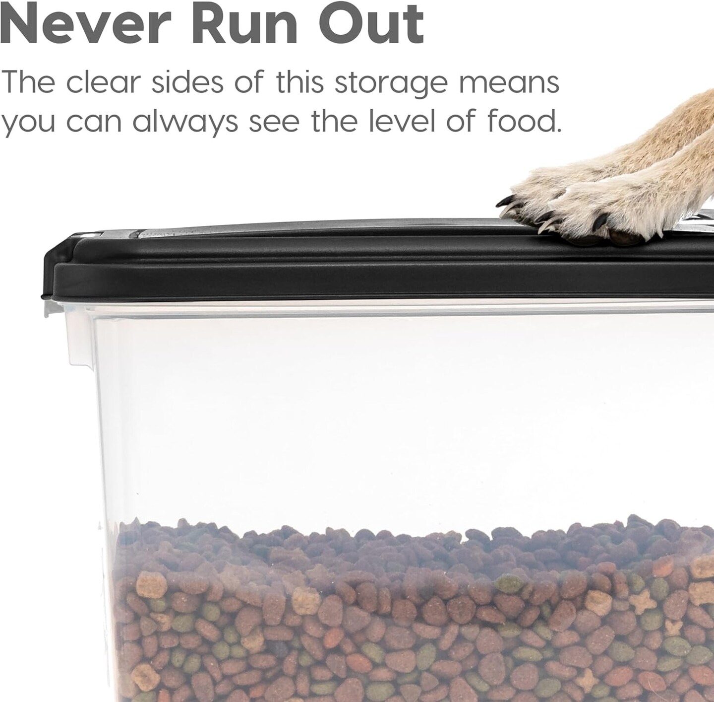 IRIS Airtight Pet Food Storage Containers with Attachable Casters