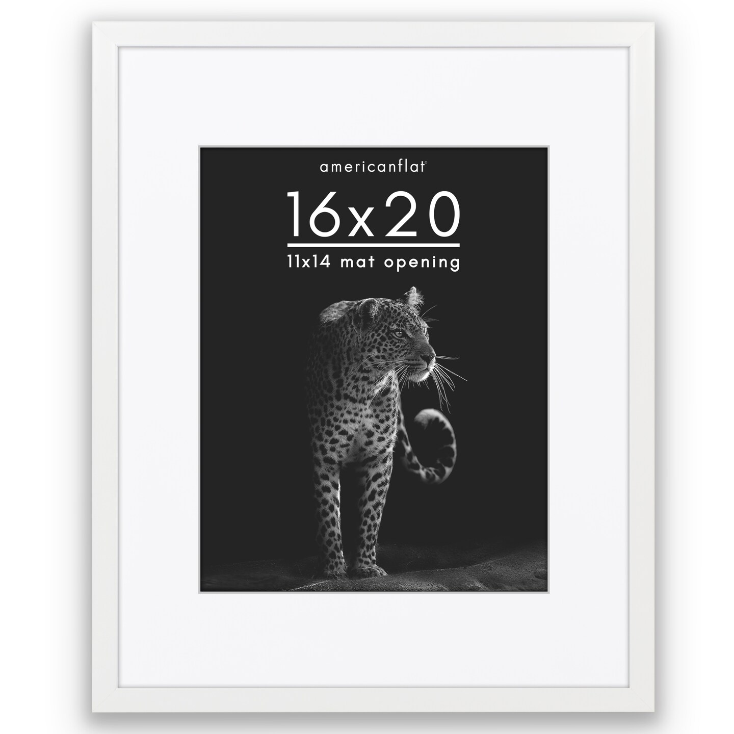 Americanflat Gallery-Style Picture Frame with Mat - Showcase Artwork, Prints, and Photos - Shatter Resistant Glass - Hanging Hardware with Drywall Anchor