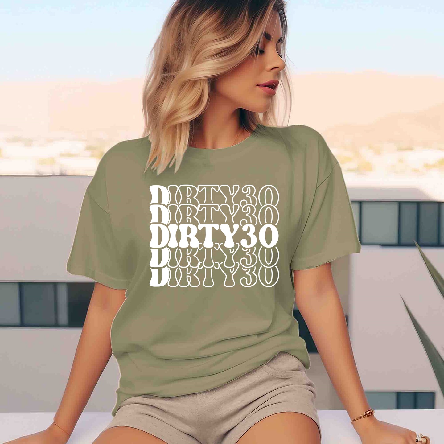 30th Birthday Shirt For Women – “1995 In My Thirties Era” Oversized Graphic Tee, Vintage Pink Cotton Top (X-Large)
