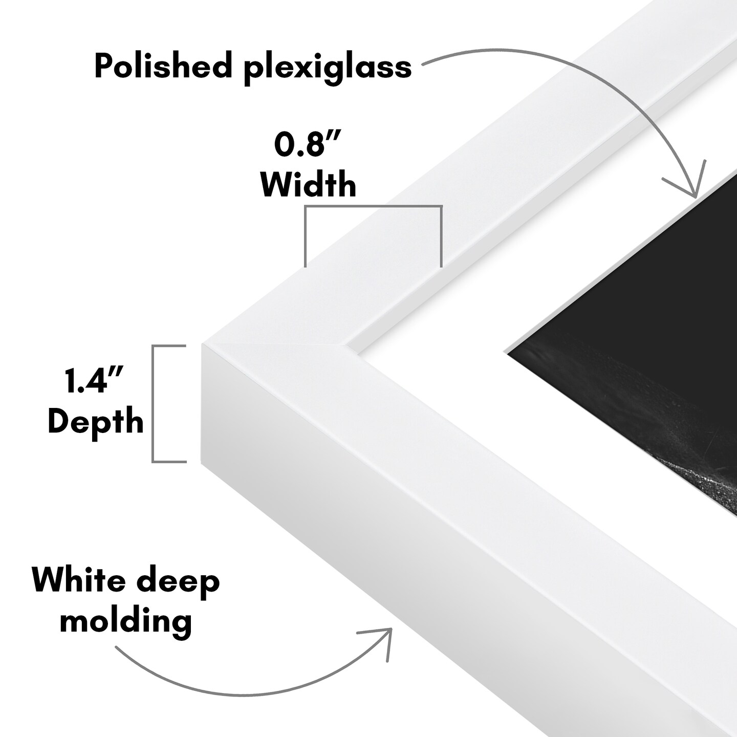 Americanflat Gallery-Style Picture Frame with Mat - Showcase Artwork, Prints, and Photos - Shatter Resistant Glass - Hanging Hardware with Drywall Anchor