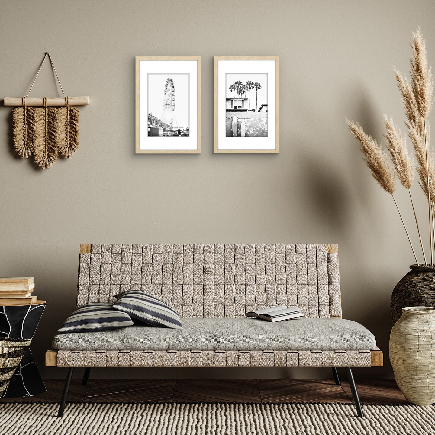 Americanflat 2 Pack of Picture Frames with Mat - Plexiglass Cover