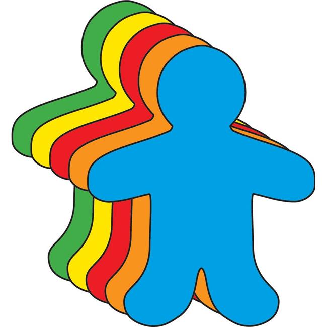 Creative Shapes Etc 4.5 x 4 in. Small Assorted Creative Cut-Out, Person - 31 Sheets per Pack