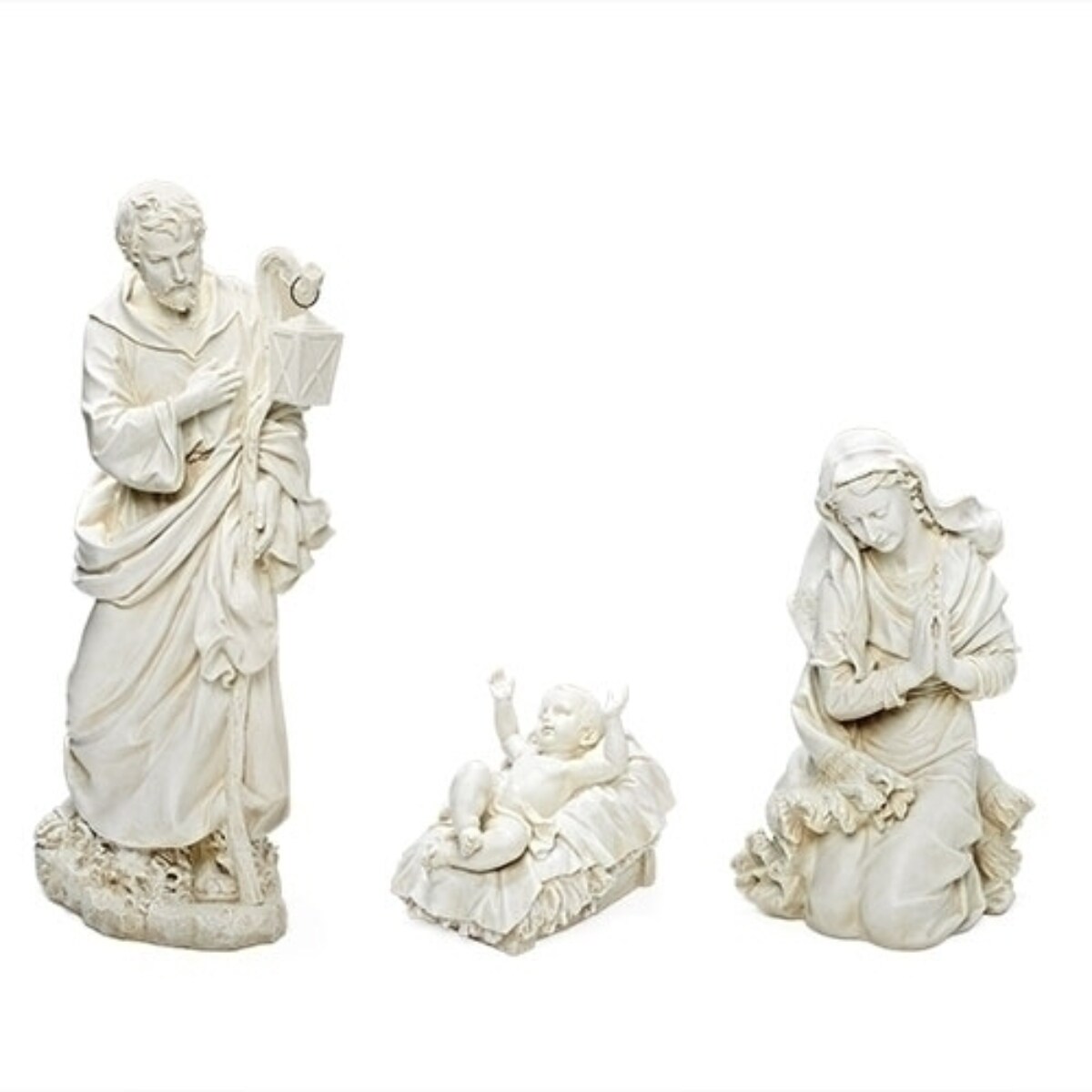Roman Set of 3 Holy Family Hand Painted Christmas Nativity Figures - 43"
