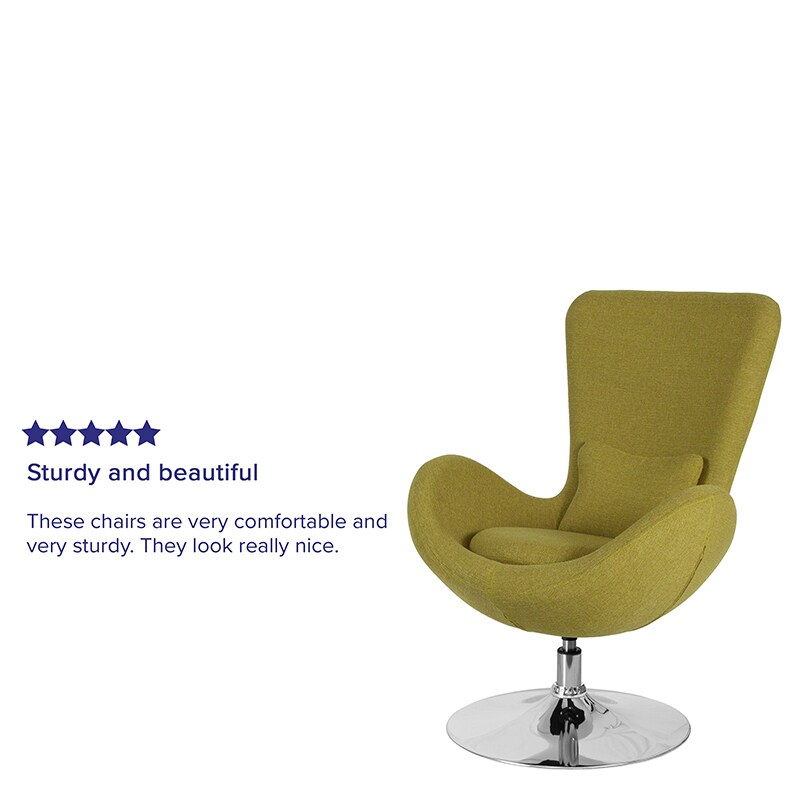 Flash Furniture Green Fabric Egg Series Chair