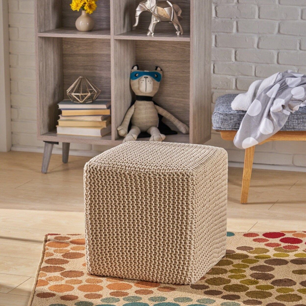 GDFStudio Scott Knitted Foot Stool | Michaels
