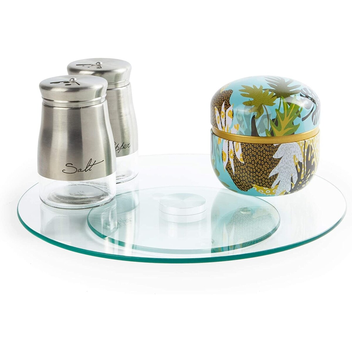 10 inches Glass Turntable Cabinet Organizer Rotating Swivel for Table Kitchen Counter