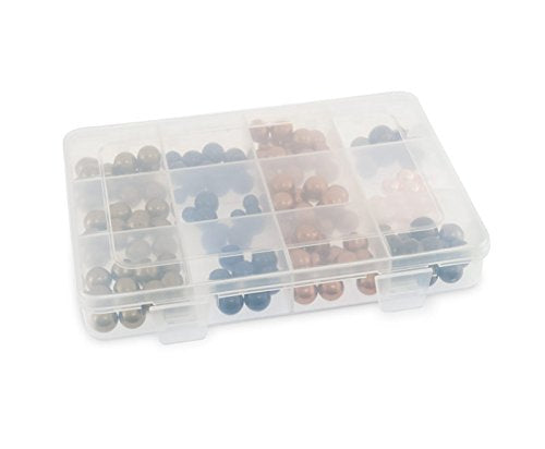 12-Compartment Clear Plastic Rectangular Jewelry Organizer