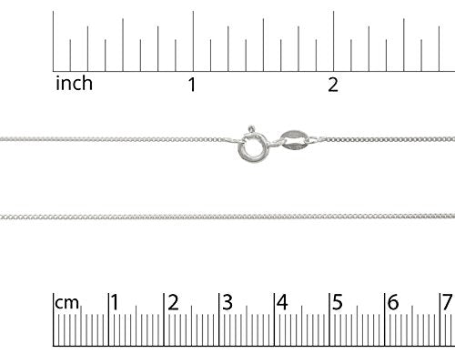JewelrySupply Sterling Silver Box Chain Box Chain .8mm Thickness 16&#x22; Length