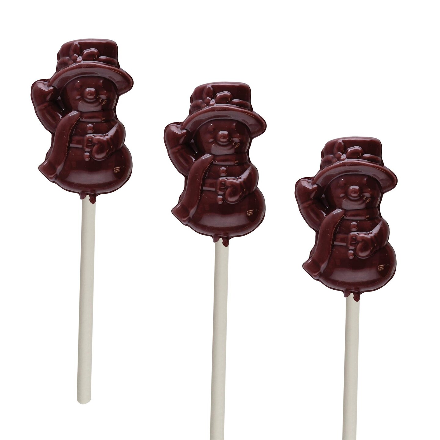 Chocolate Mold Lolly Small Snowman With Hat