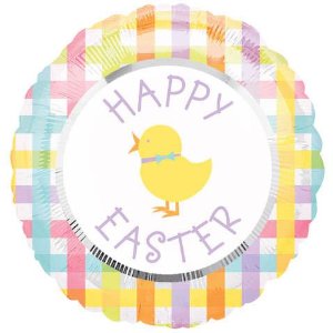 18 Inch Easter Chick Plaid VLP Balloon