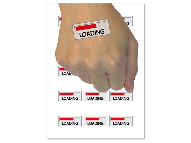 Loading Funny Slow Lazy Temporary Tattoo Water Resistant Fake Body Art Set Collection (1 Sheet)
