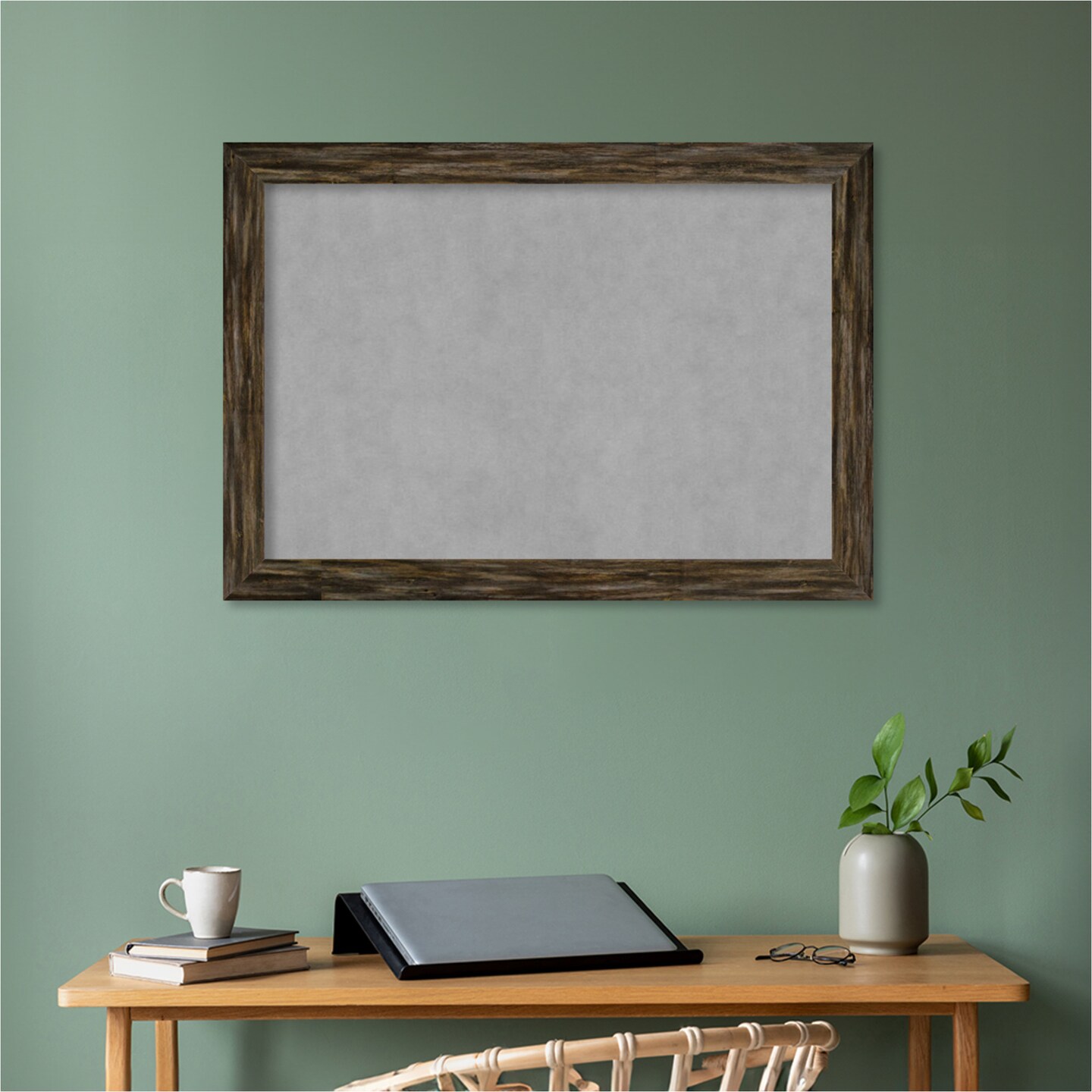 Fencepost Narrow Wood Framed Magnetic Board