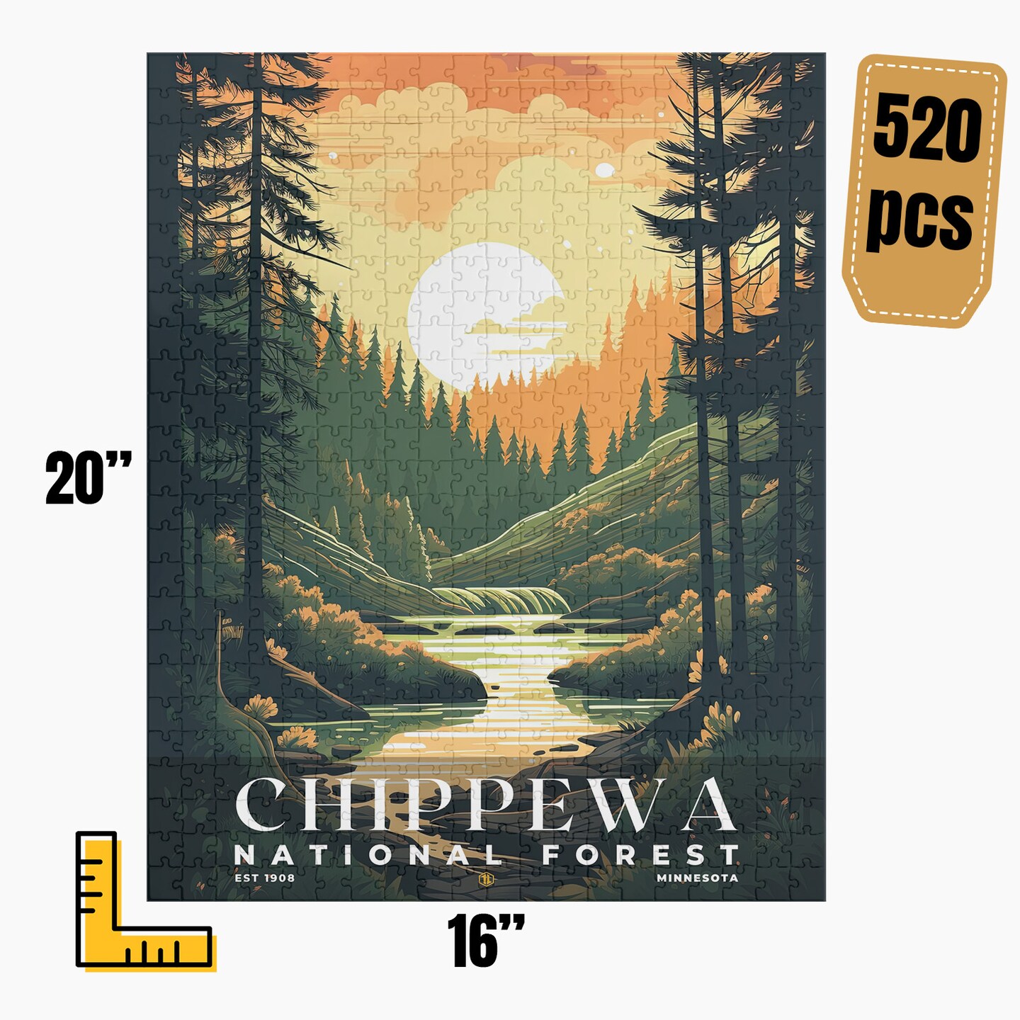 Chippewa National Forest Jigsaw Puzzle Family Game Holiday Gift