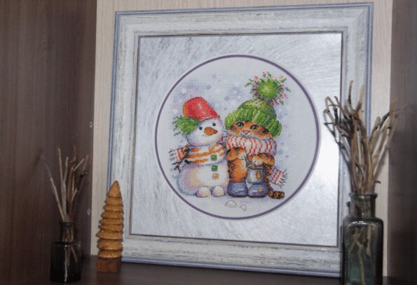 Striped Winter SM-620 Counted Cross Stitch Kit
