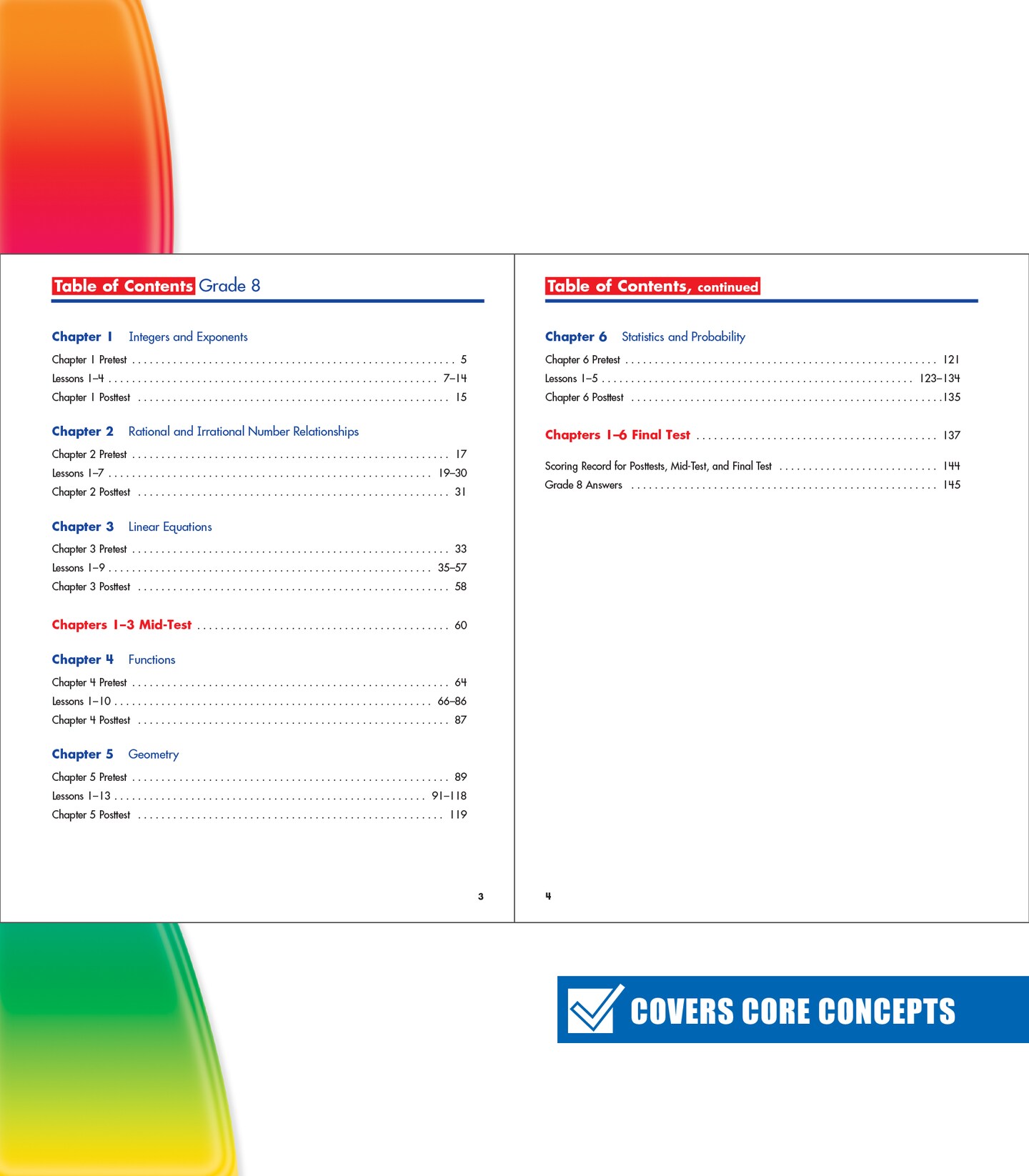 Spectrum 8th Grade Math Workbooks, Ages 13-14, Geometry, Integers, Rational &#x26; Irrational Numbers, and Pythagorean Theorem 8th Grade Math Practice, Grade 8 Math Workbook For Teens
