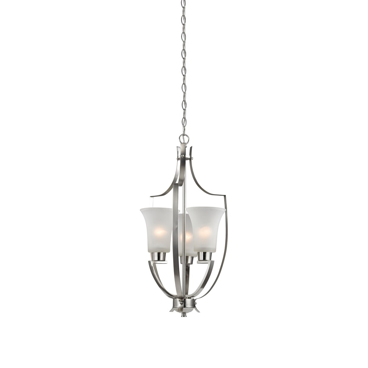Foyer 15 Wide 3-Light Pendant - Brushed Nickel
