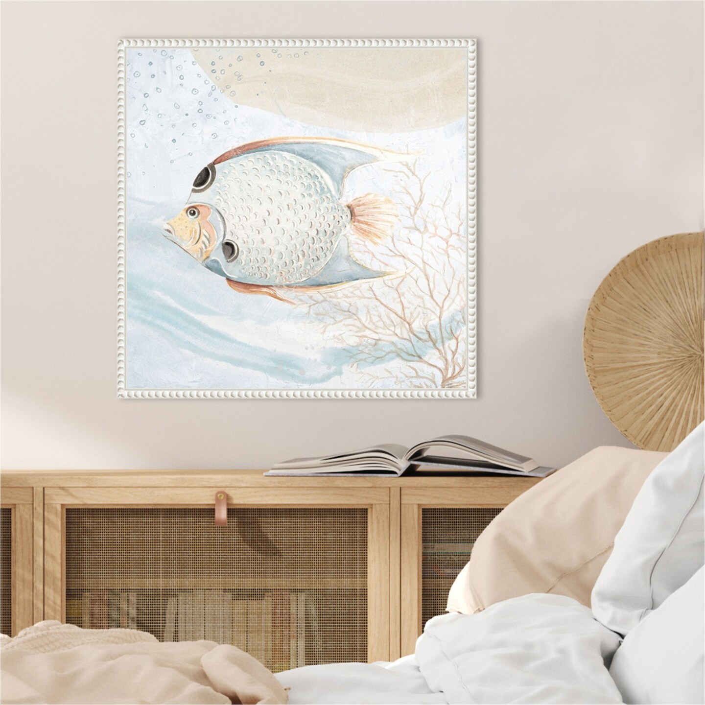 Ocean Oasis Bubbles Tropical Fish by Patricia Pinto Framed Canvas Wall Art