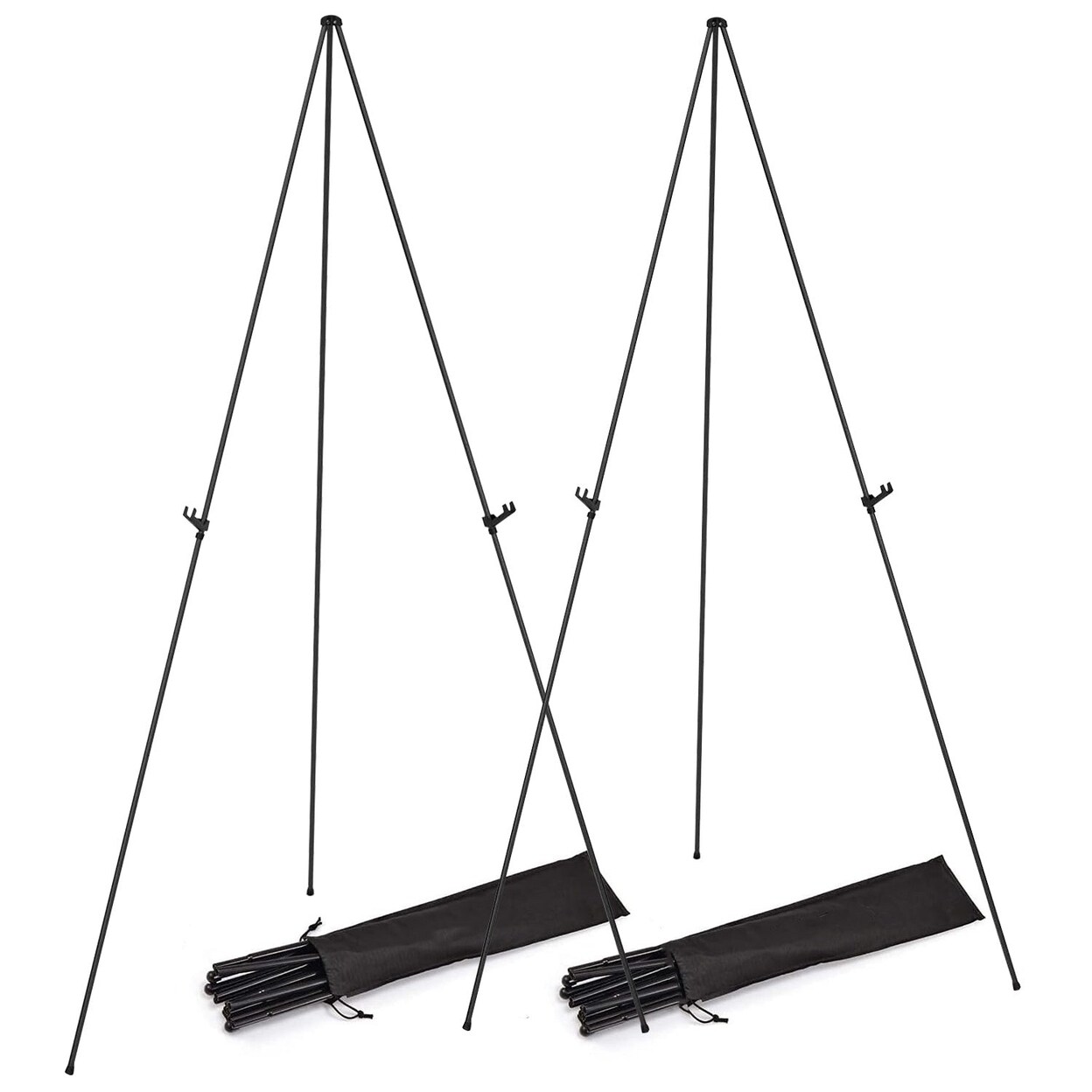 SKUSHOPS 2 Pack Easel Stand for Display 61in Collapsible A Frame Tripod Easel Iron Alloy Drawing Stand with 2 Carry Bags for