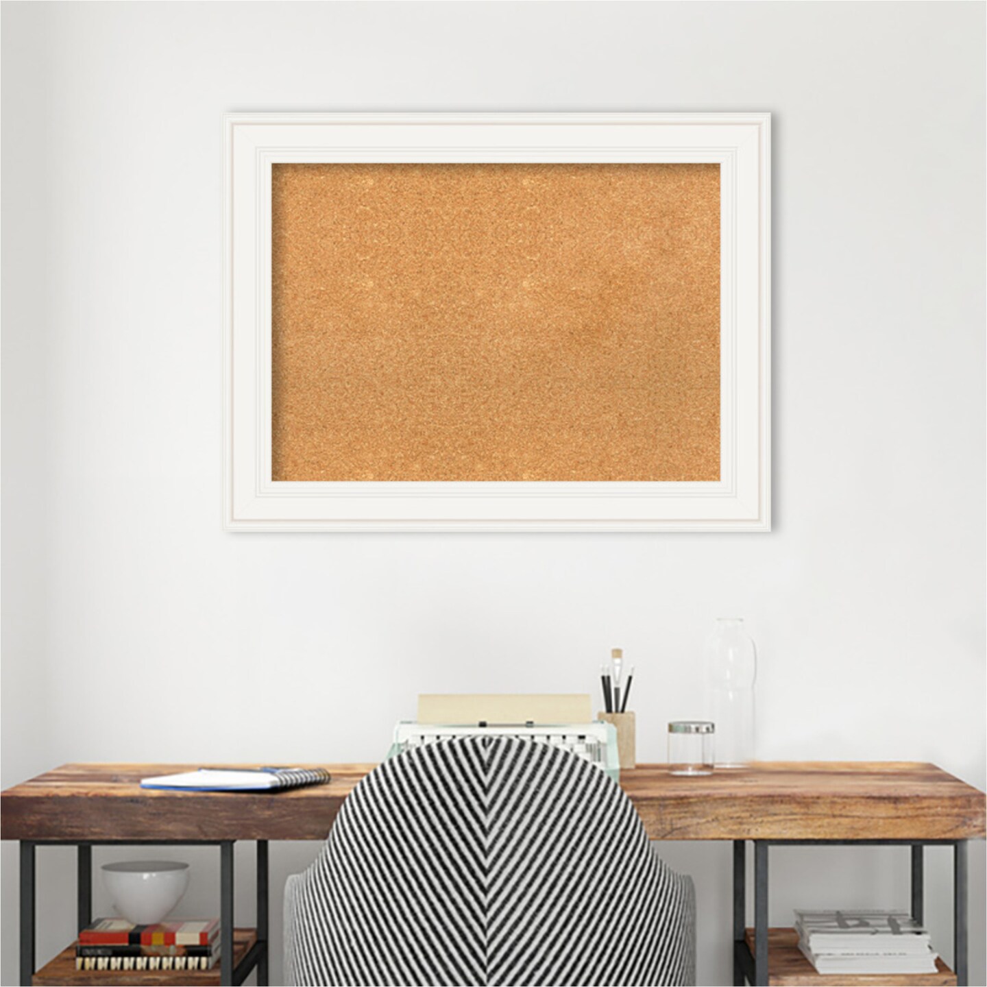Ridge Framed Corkboard, Natural Cork