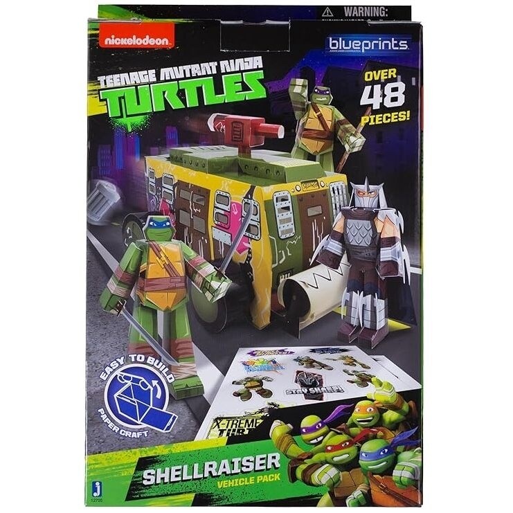 Shellraiser Vehicle Pack: 48-Piece Teenage Mutant Ninja Turtles Papercraft Playset