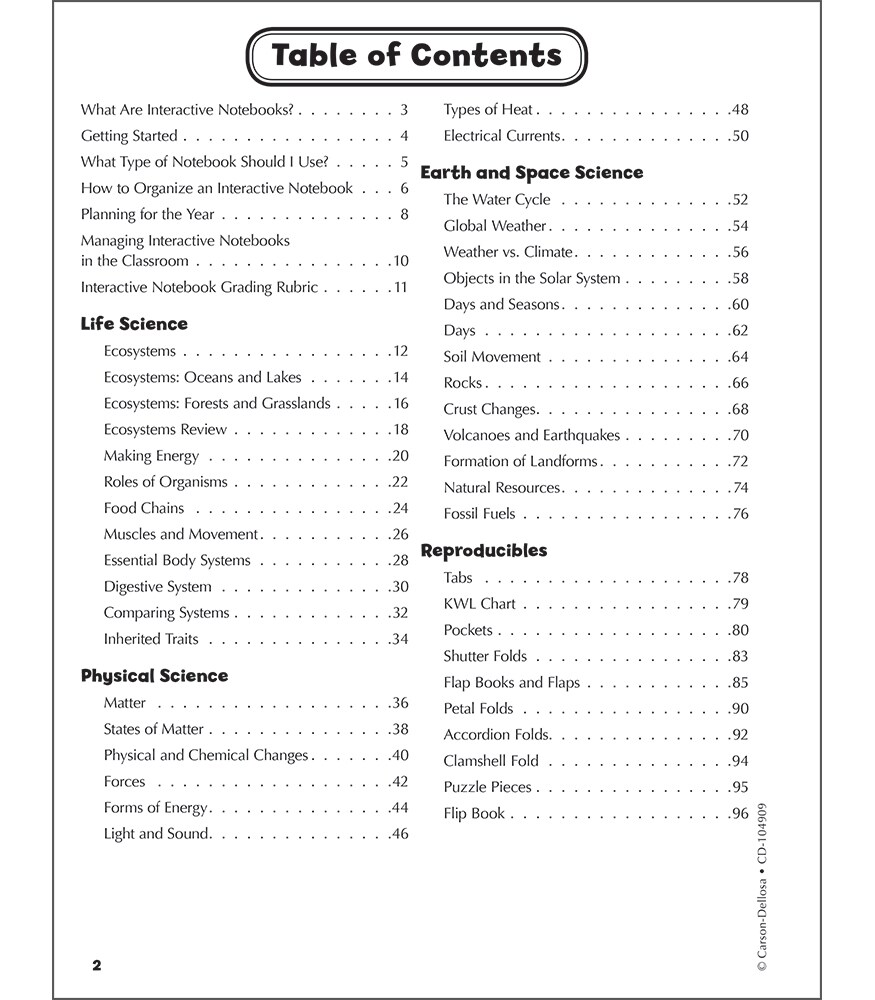 Carson Dellosa 5th Grade Interactive Notebooks, Reproducible Workbook Covering Life, Physical, Space, and Earth Science, Resource for Test Prep and Classroom Organization