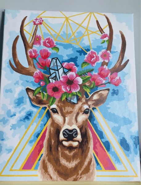 Painting by Numbers kit Crafting Spark Celebration Nature Geometry R023 19.69 x 15.75 in