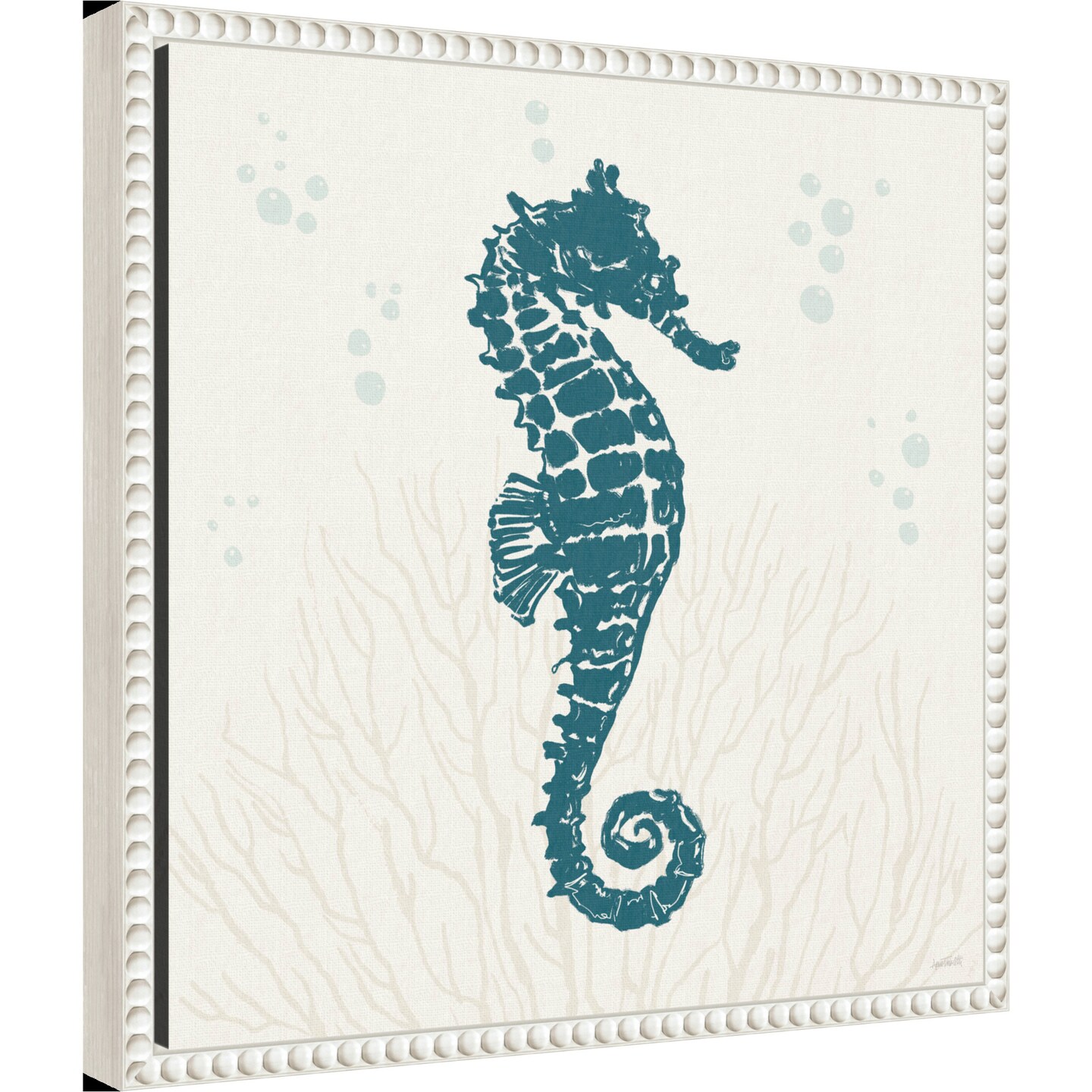Seaside Style II Blue by Anne Tavoletti Framed Canvas Wall Art
