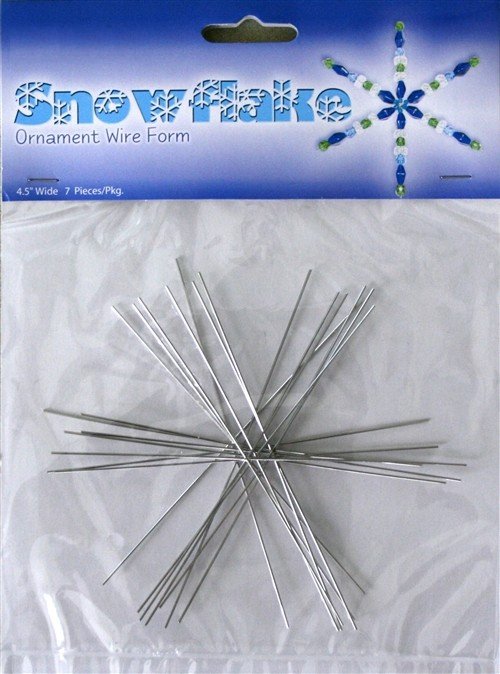 Snowflake Wire Spoke 4-1/2&#x22; (7-Pcs) - Snowflake Ornament Wire Forms