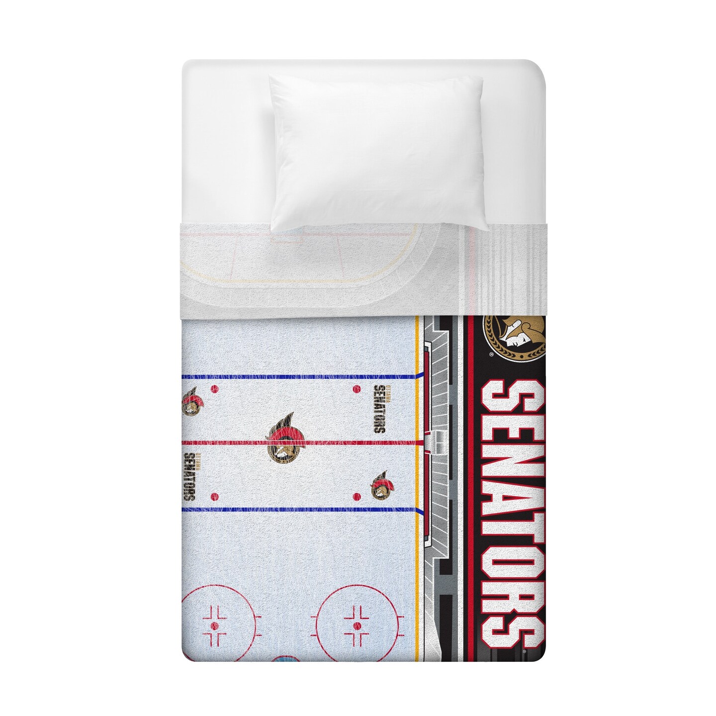 Sleep Squad Ottawa Senators Home Ice 60&#x201D; x 80&#x201D; Raschel Plush Blanket