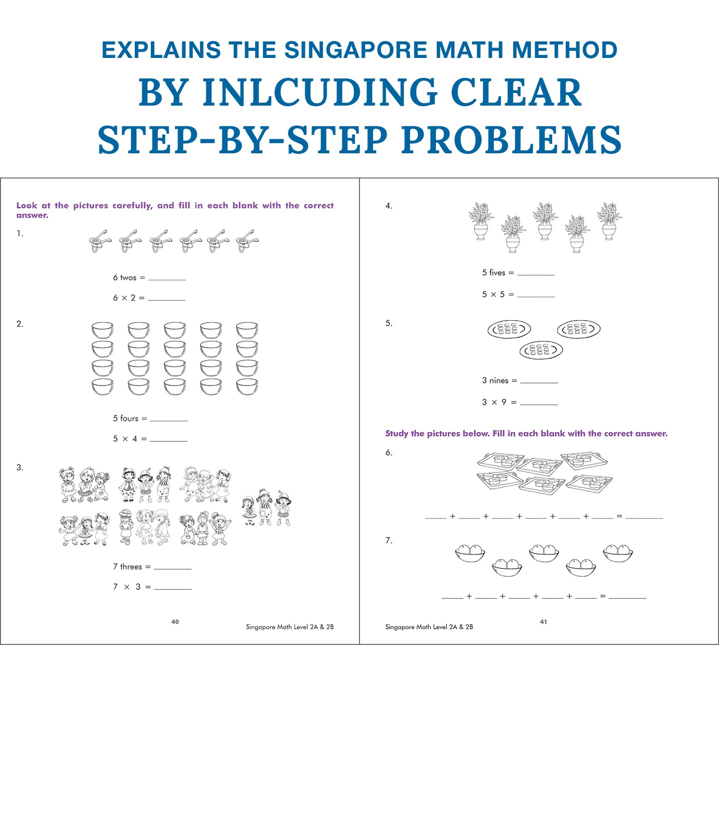 Singapore Math Grade 3, Multiplication Workbook, Division, Fractions and More for Homeschool and Classroom