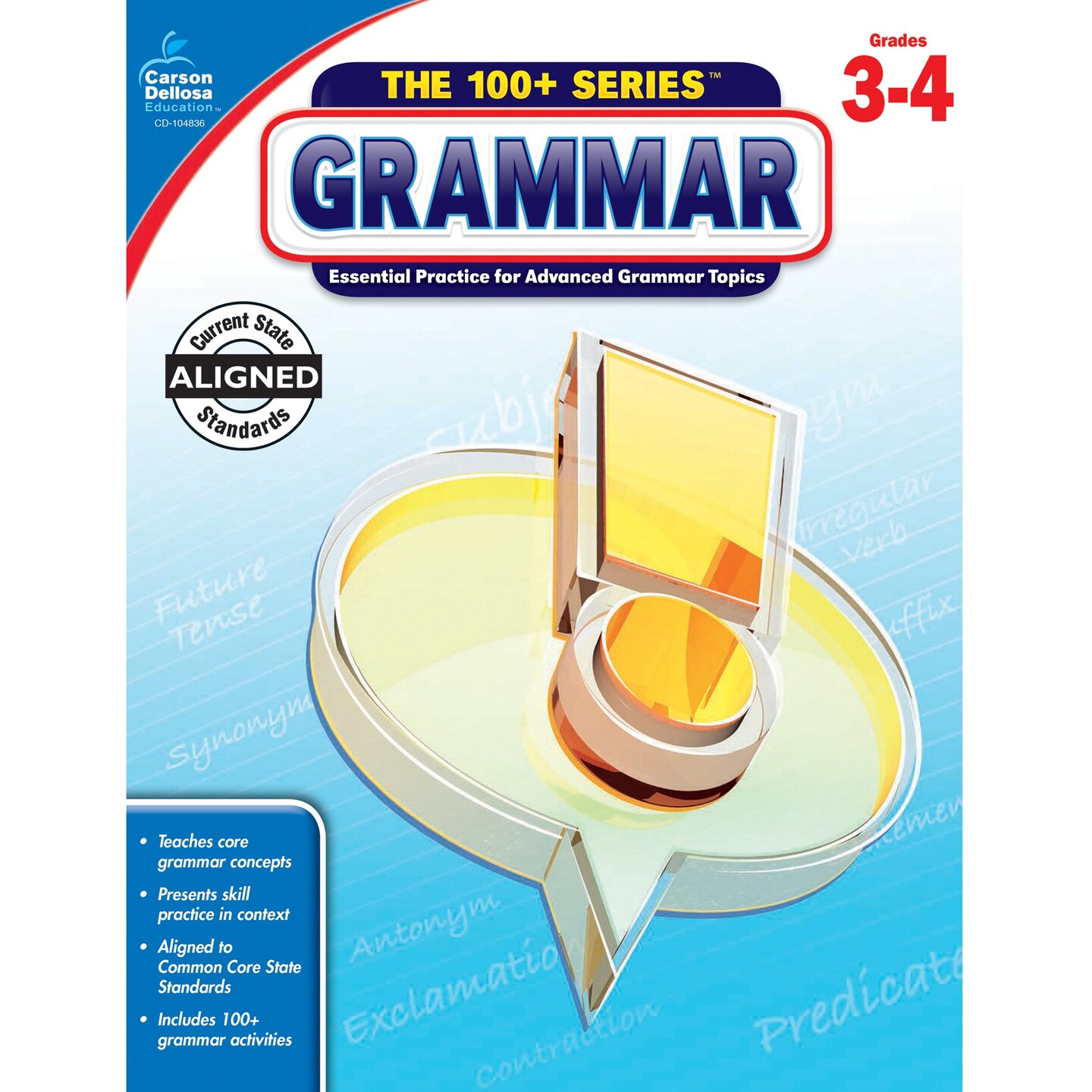 The 100+ Series&#x2122; Grammar Workbook, Grade 3-4, Paperback