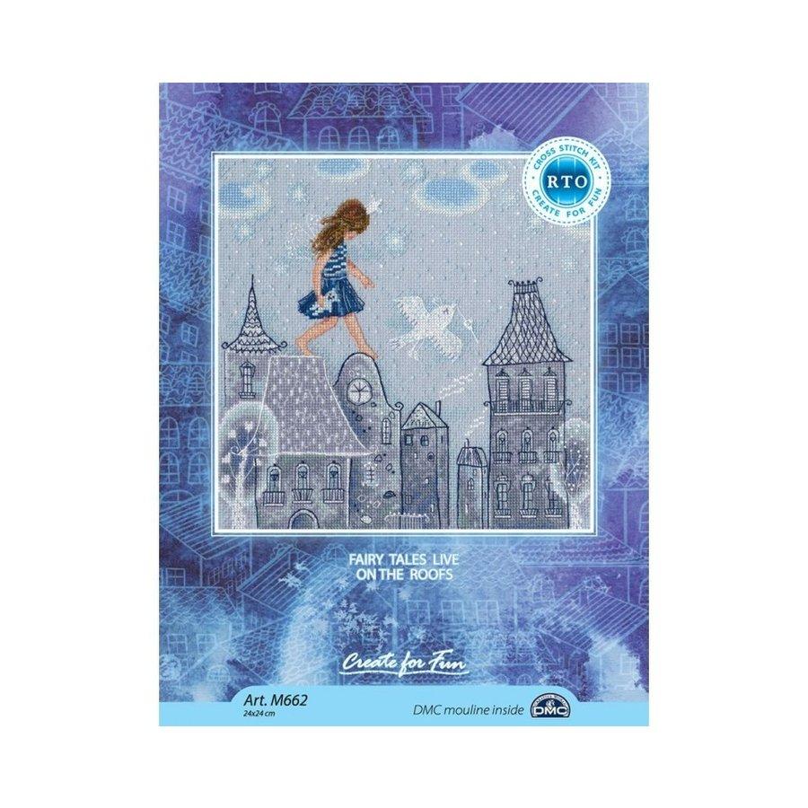 Fairy tales live on the roofs M662 Counted Cross Stitch Kit