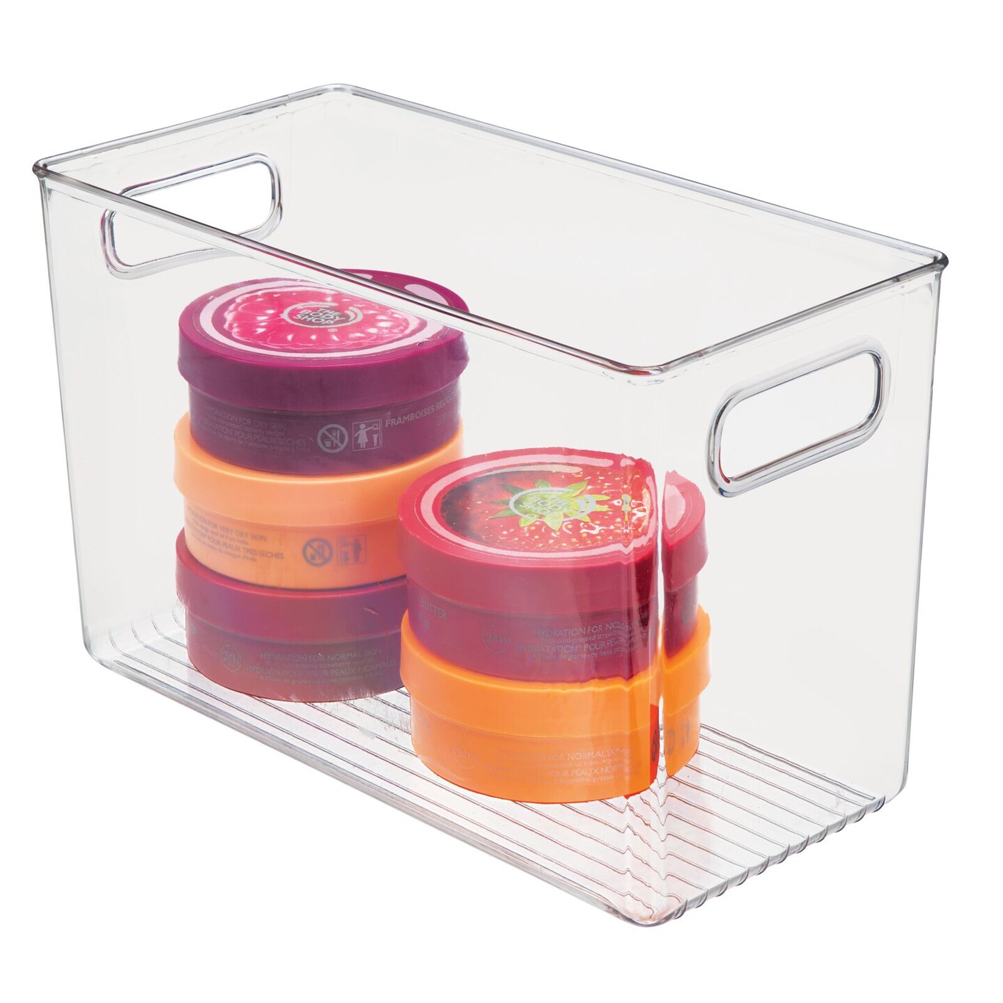 mDesign Plastic Bathroom Vanity Storage Organizer Bin with Handles