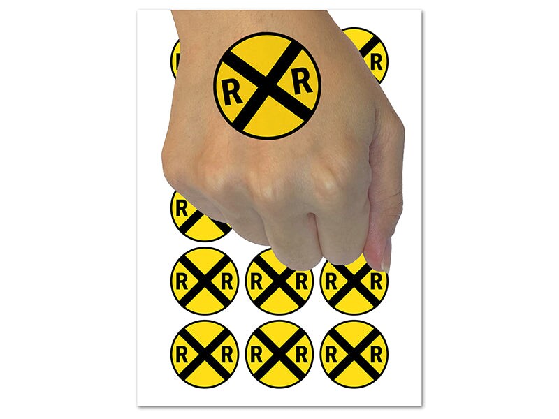 Railroad Crossing Train Temporary Tattoo Water Resistant Fake Body Art ...