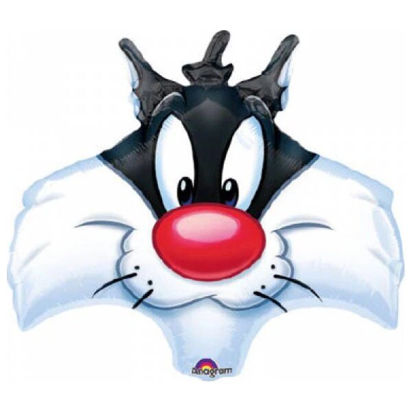 24&#x22; Looney Tunes Sylvester Head Shaped Balloon