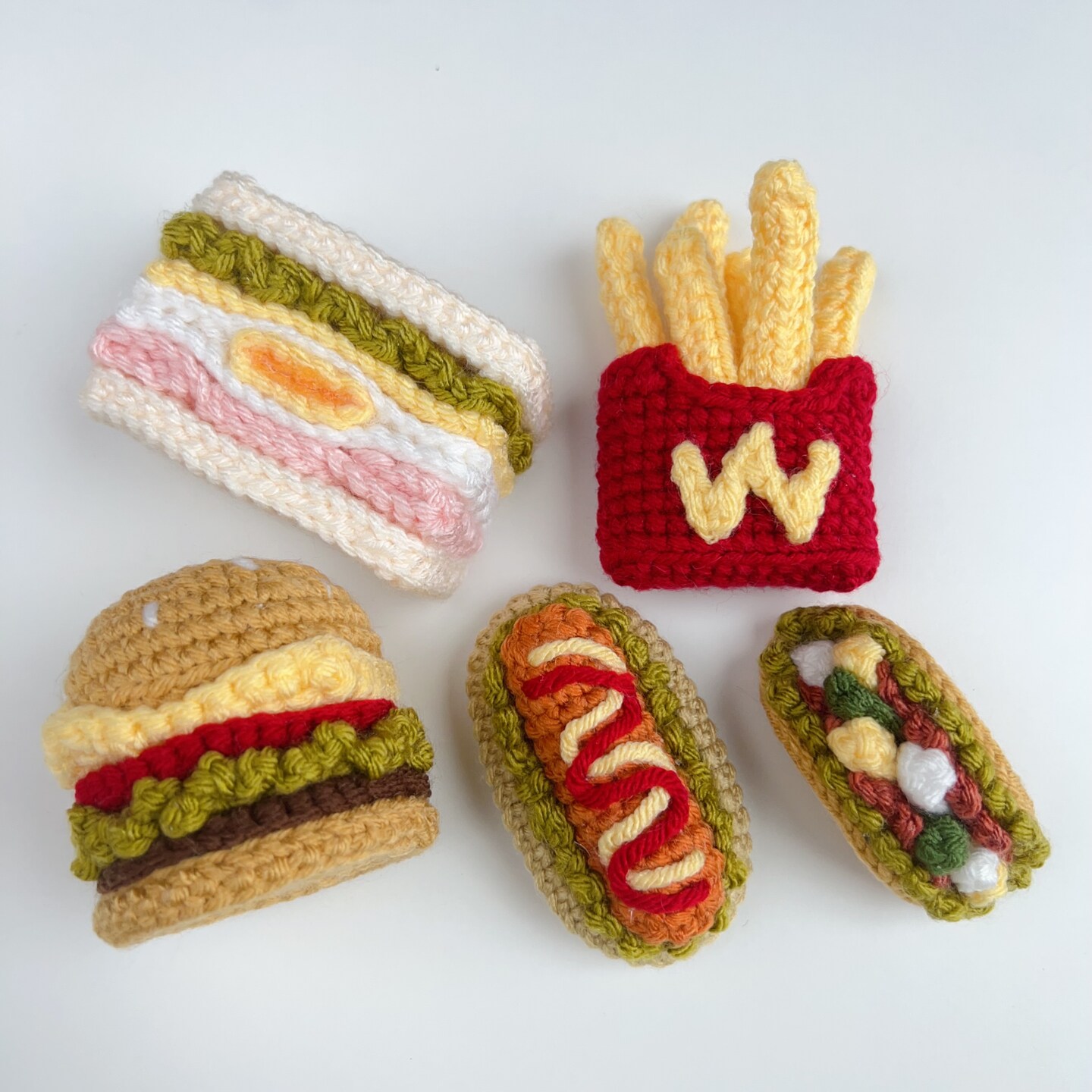 Deliciously Handcrafted Crochet Food Amigurumi: Keychains, Bag Chains, and Display Decor Delights