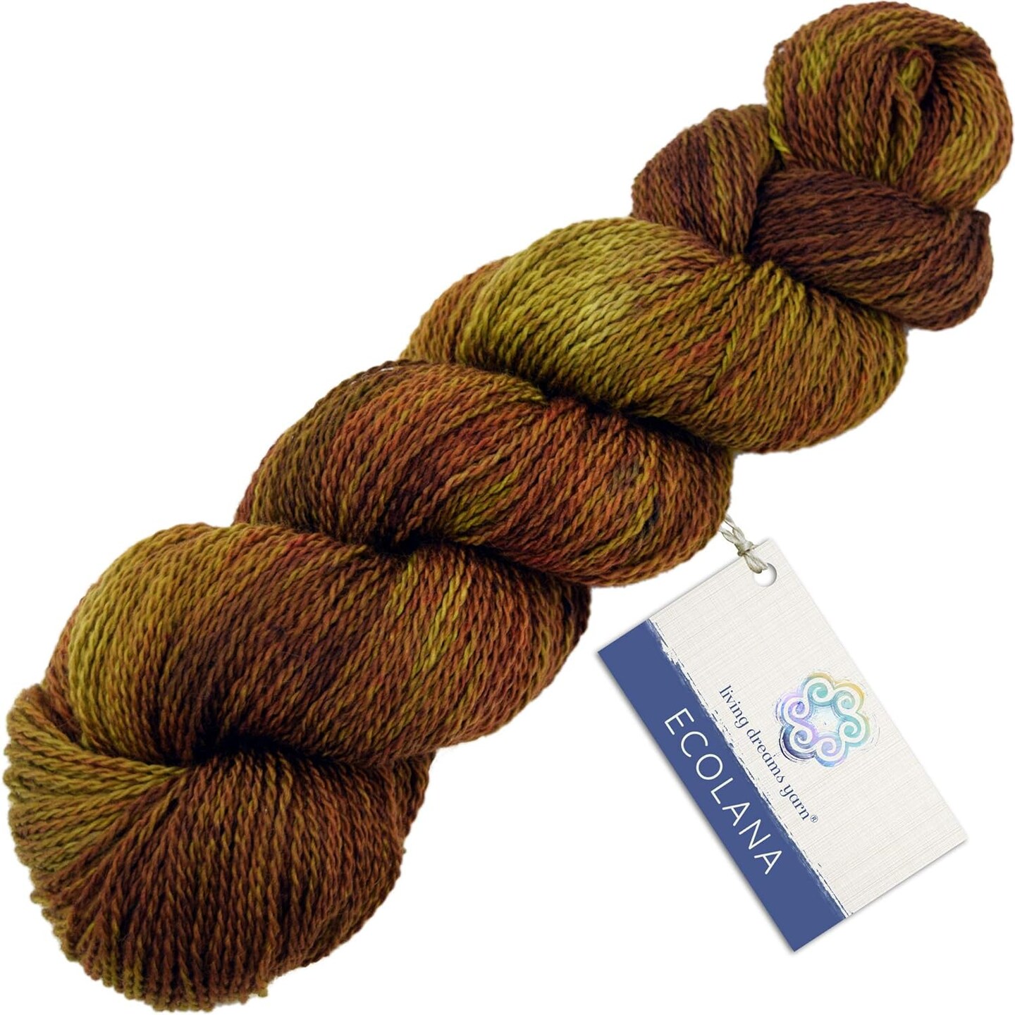 Organic Wool Yarn - Ecolana Certified Organic, Pacific Northwest Hand Dyed, #2 Fingering /Sport Weight, Knit, Crochet, Weave.