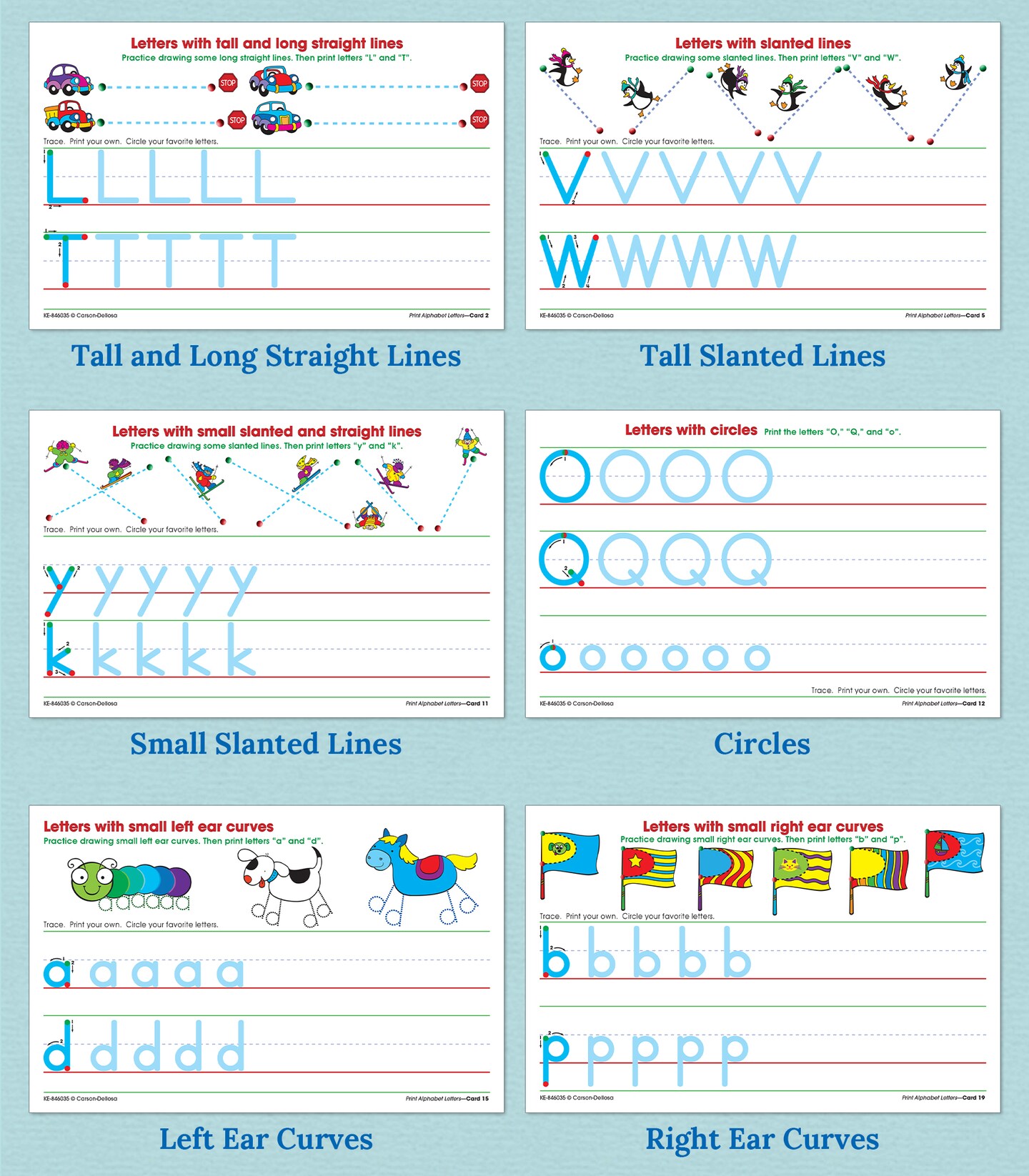 Key Education Write On Wipe Off Letter Tracing Handwriting Practice, Alphabet Dry Erase Boards With Learn to Trace Toddler Activities Ages 4 and Up, Preschool and Kindergarten ABC Learning