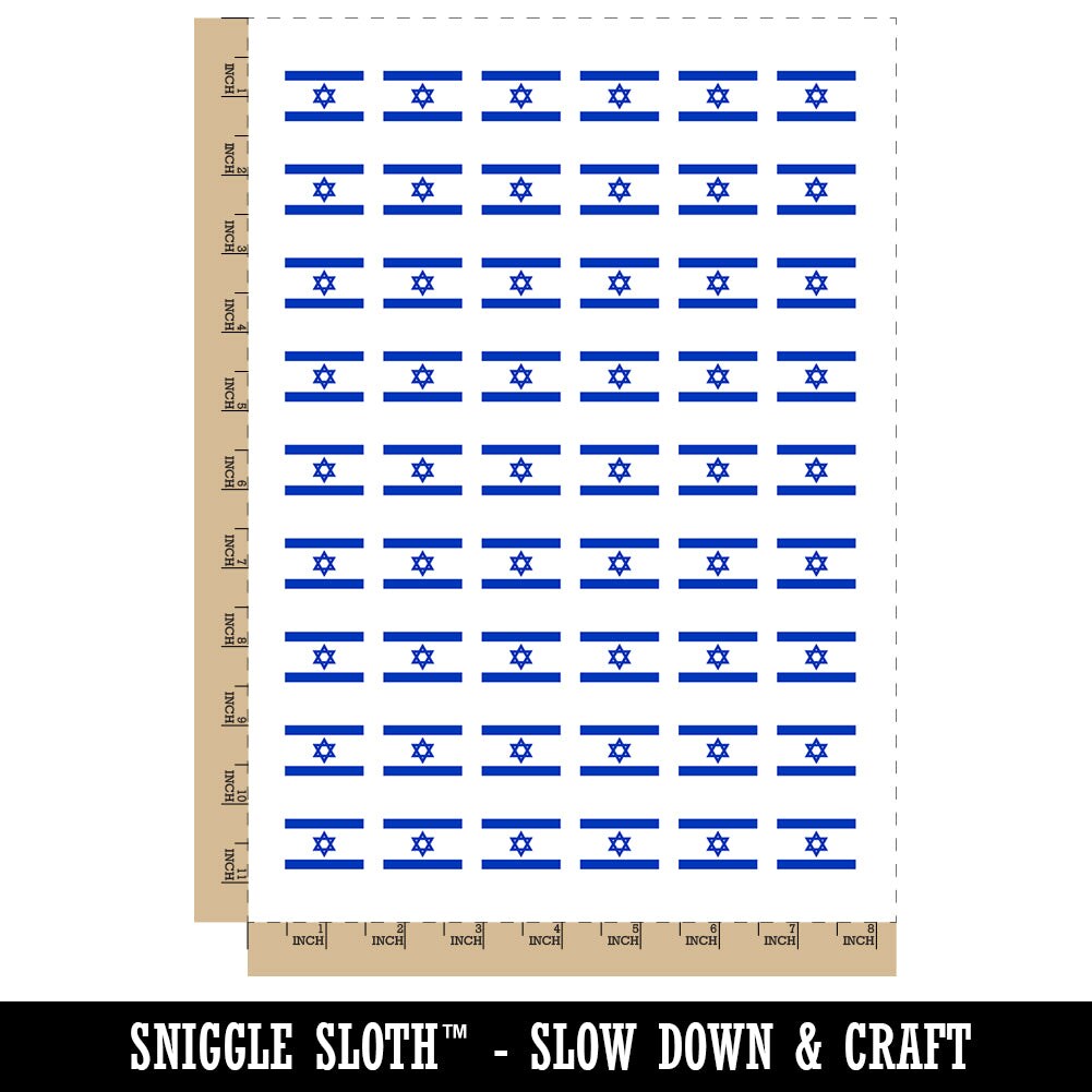 Israel Flag Temporary Tattoo Water Resistant Fake Body Art Set Collection (1 Sheet)