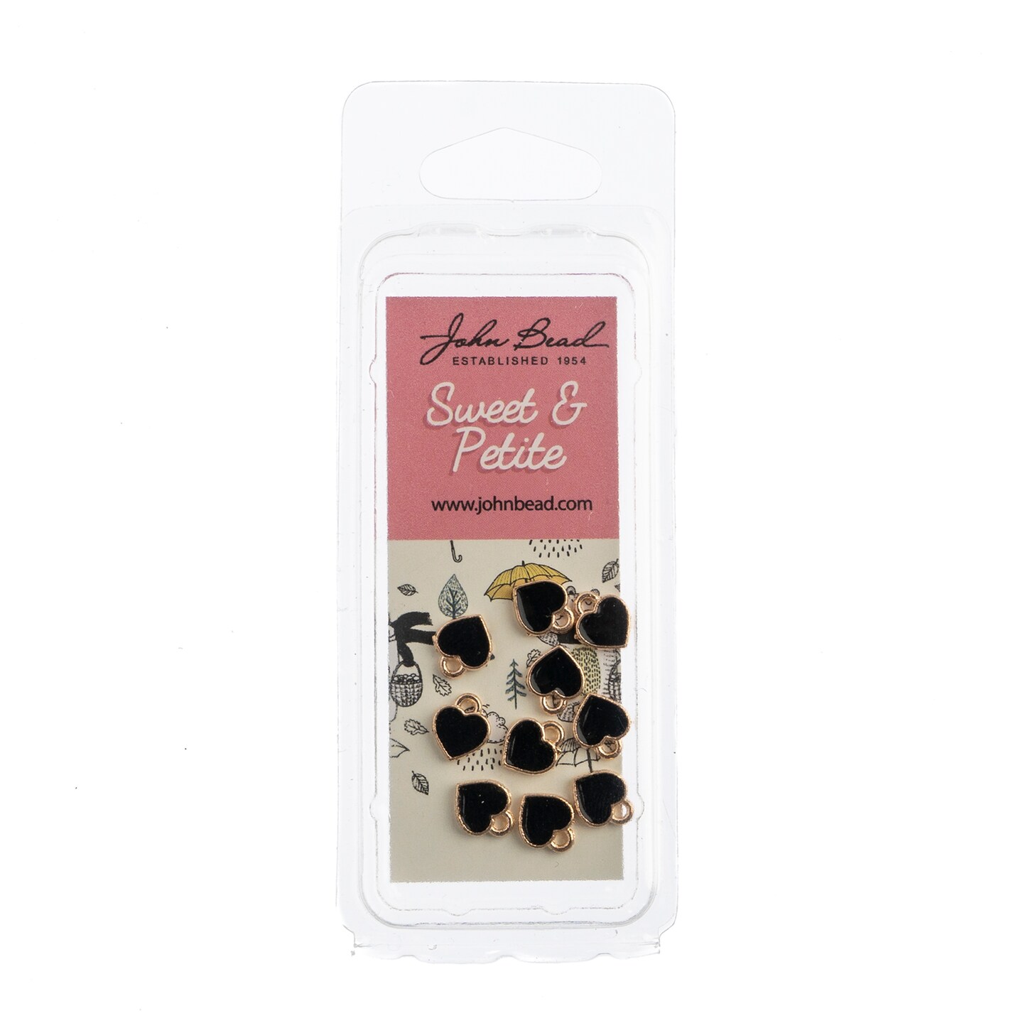 John Bead Sweet &#x26; Petite Small Hearts Charms, 10pcs