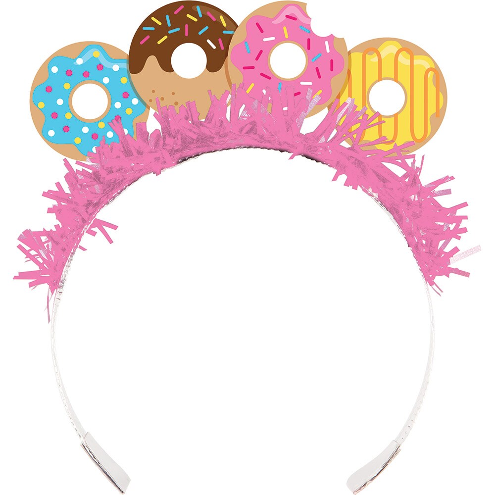Party Central Pack of 48 Vibrantly Colored Donut Time Party Headbands 6&#x22;