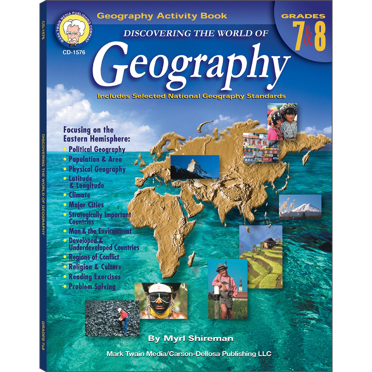 Mark Twain Geography Workbook, Geography for Kids Grade 7-8, Population, Political, Climate, Physical Geography of the Eastern Hemisphere, 7th Grade Workbooks & Up, Classroom or Homeschool Curriculum