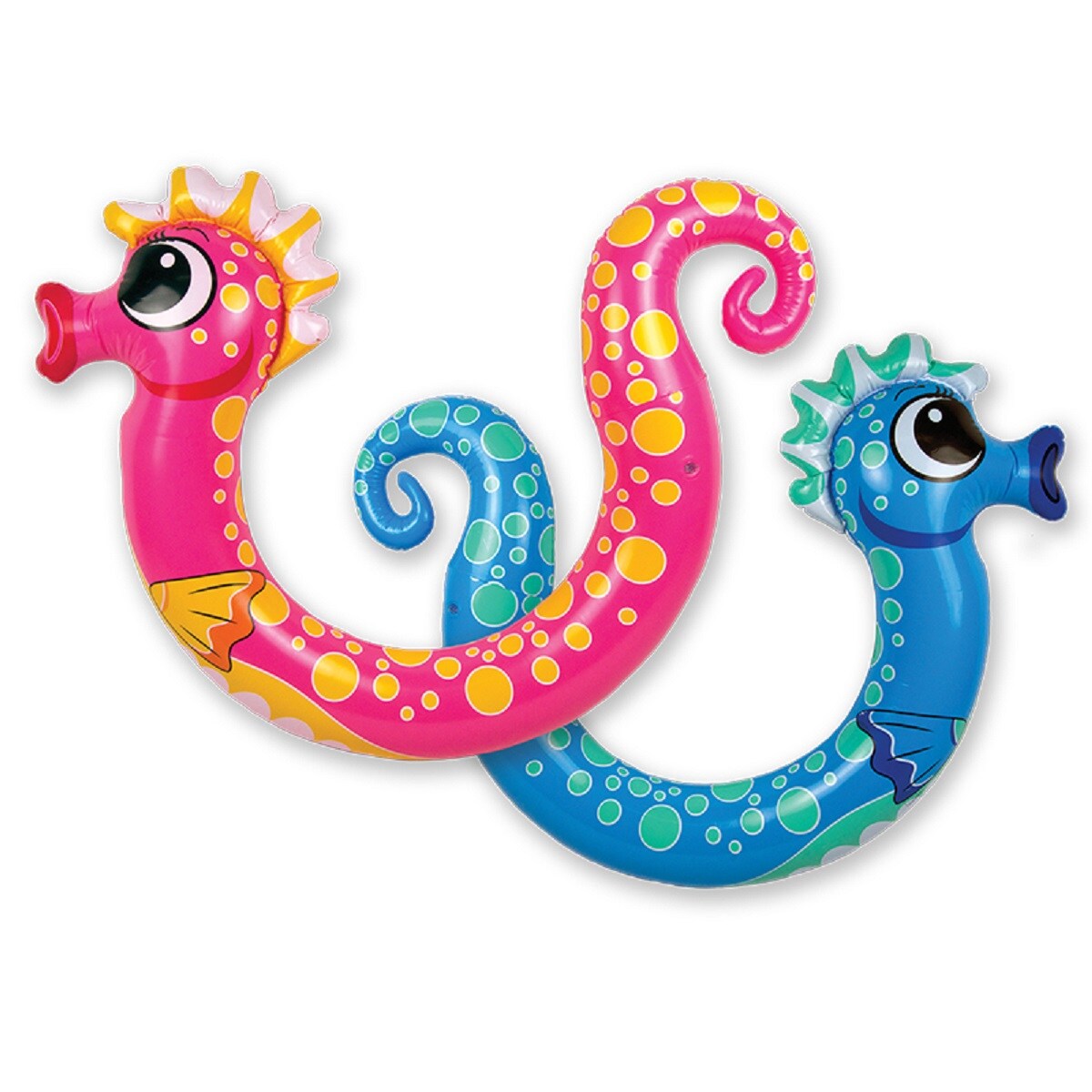 Swim Central Set of Two Pink and Blue Inflatable Seahorse Noodle Swimming Pool Toys, 54-Inch