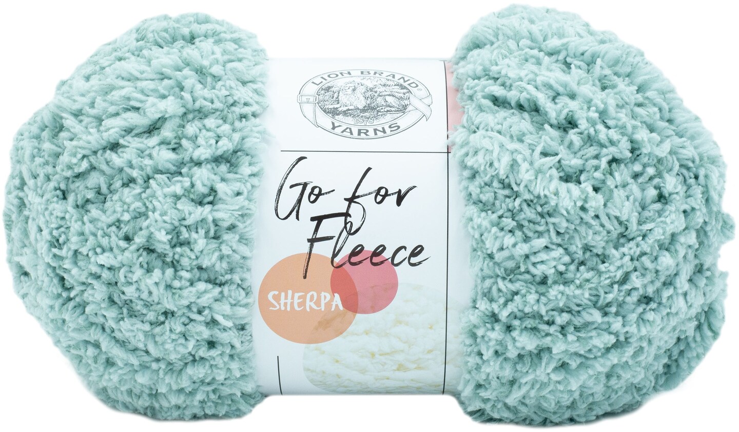 Lion Brand Go For Fleece Sherpa Yarn-Seafoam