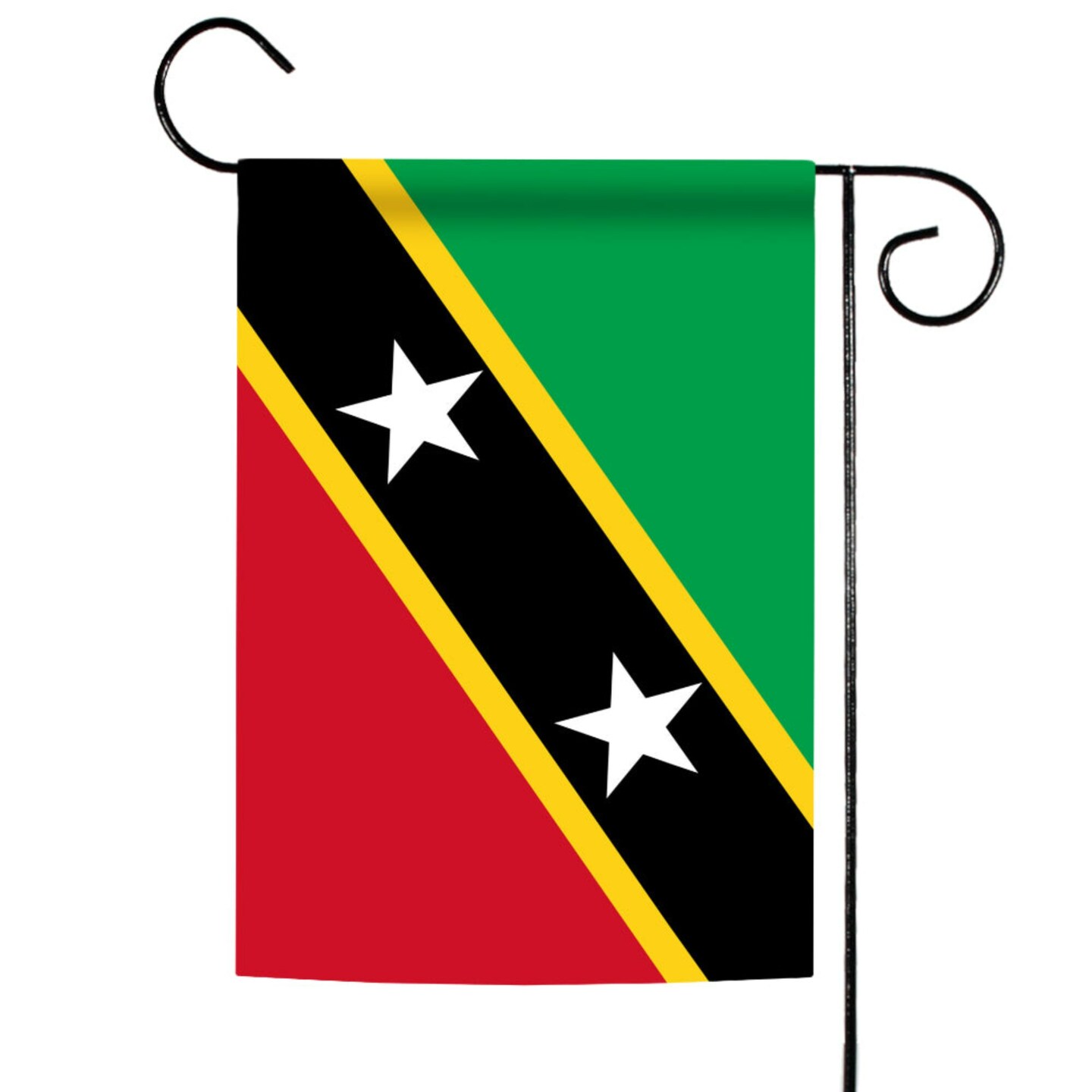 Toland Home Garden Green Saint Kitts and Nevis Outdoor Garden Flag 18" x 12.5"